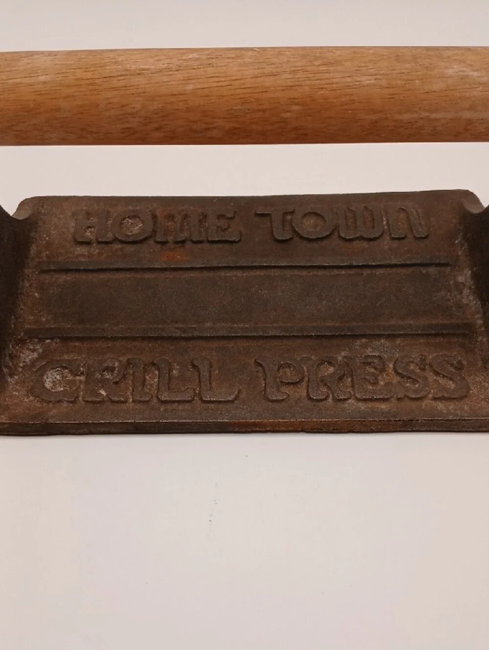 Vintage Home Town Cast Iron Pig Bacon Grill Press